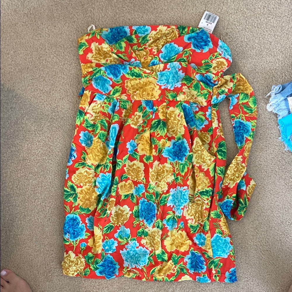 Floral Strapless Dress / Top